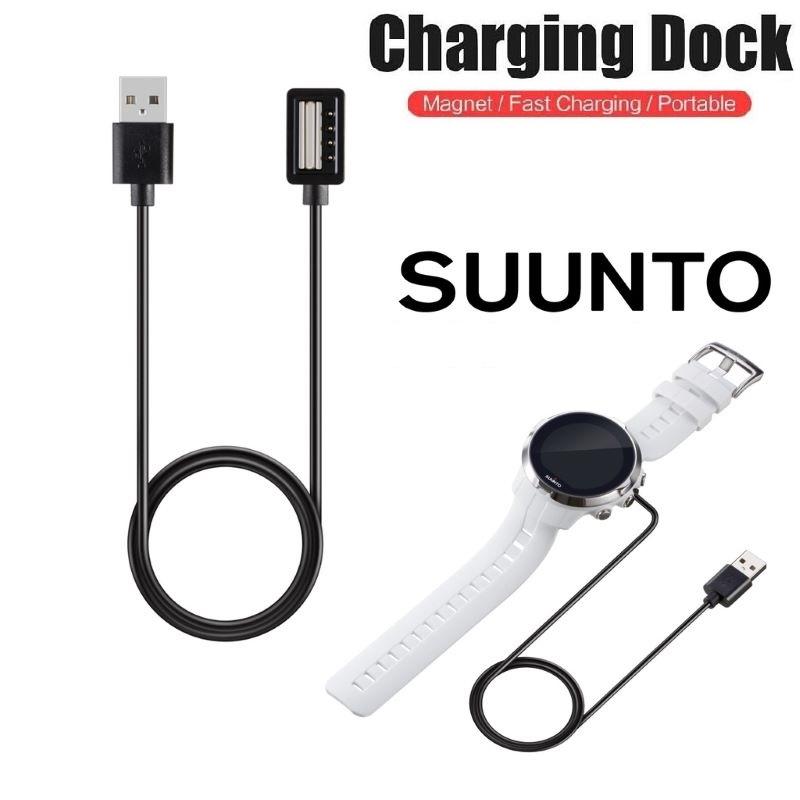 Chargeur USB Suunto Spartan/9/D5/EON Core - Câble 100cm Noir | Compatible Montre Sport