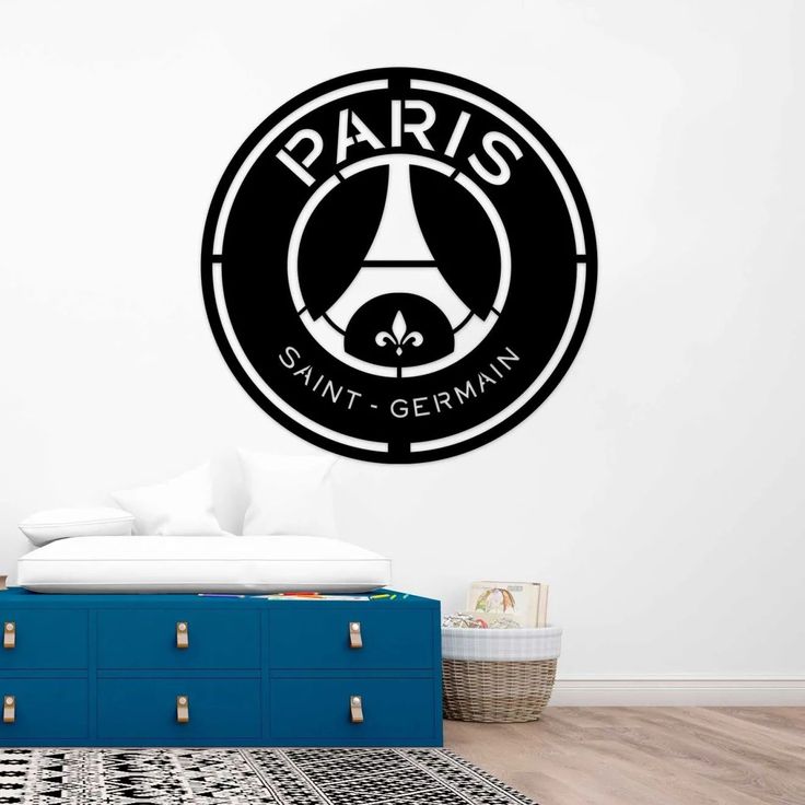 Panneau Décoratif Chambre PSG – Logo Paris Saint Germain, Décoration Fan De Foot
