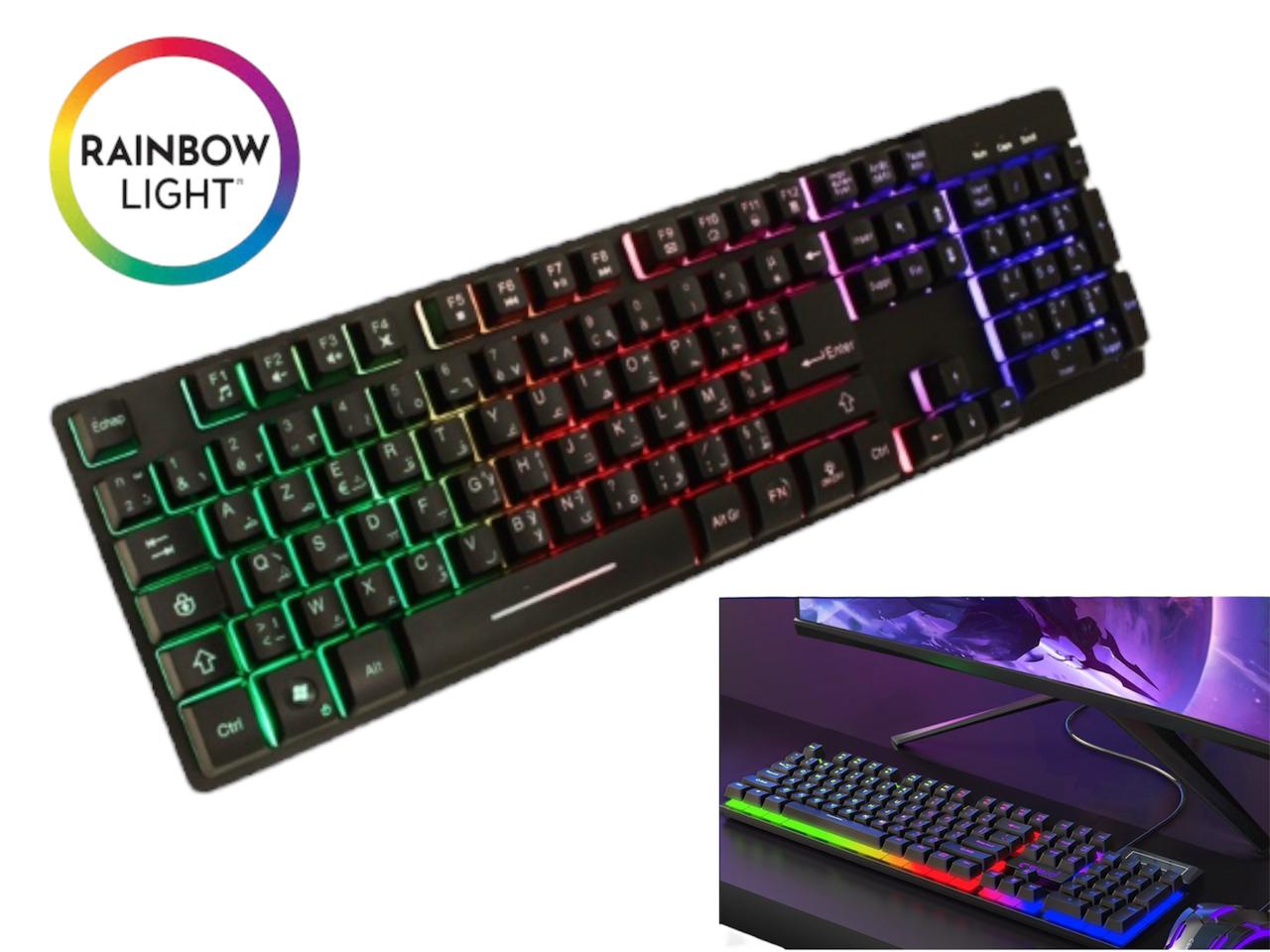 Clavier Gamer LED Réctro Éclairé