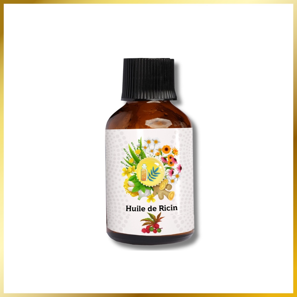 Huile De Ricin Bio Vierge 500 Ml - Naturelle, Origine France, Soins Cheveux Et Peau