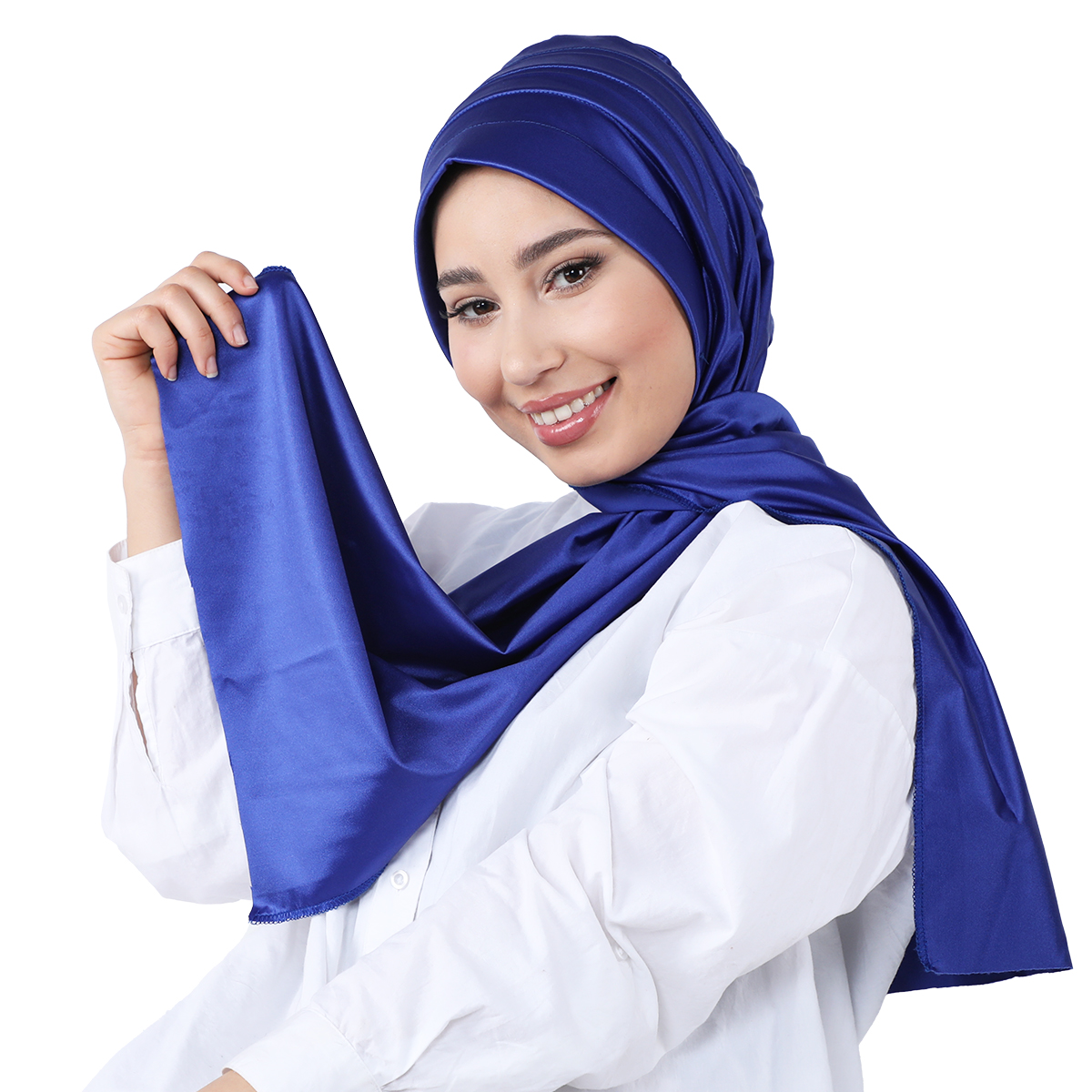 Turban hijab Bleu idéal pour embellir la femme voilée