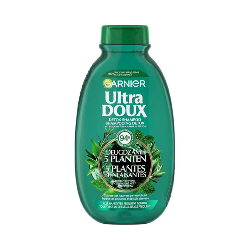 Garnier Ultra Doux Shampoing Detox Th Vert 5 Plantes 300 ML Garnier Ultra Doux Shampoing Detox Th Vert 5 Plantes 300 ML