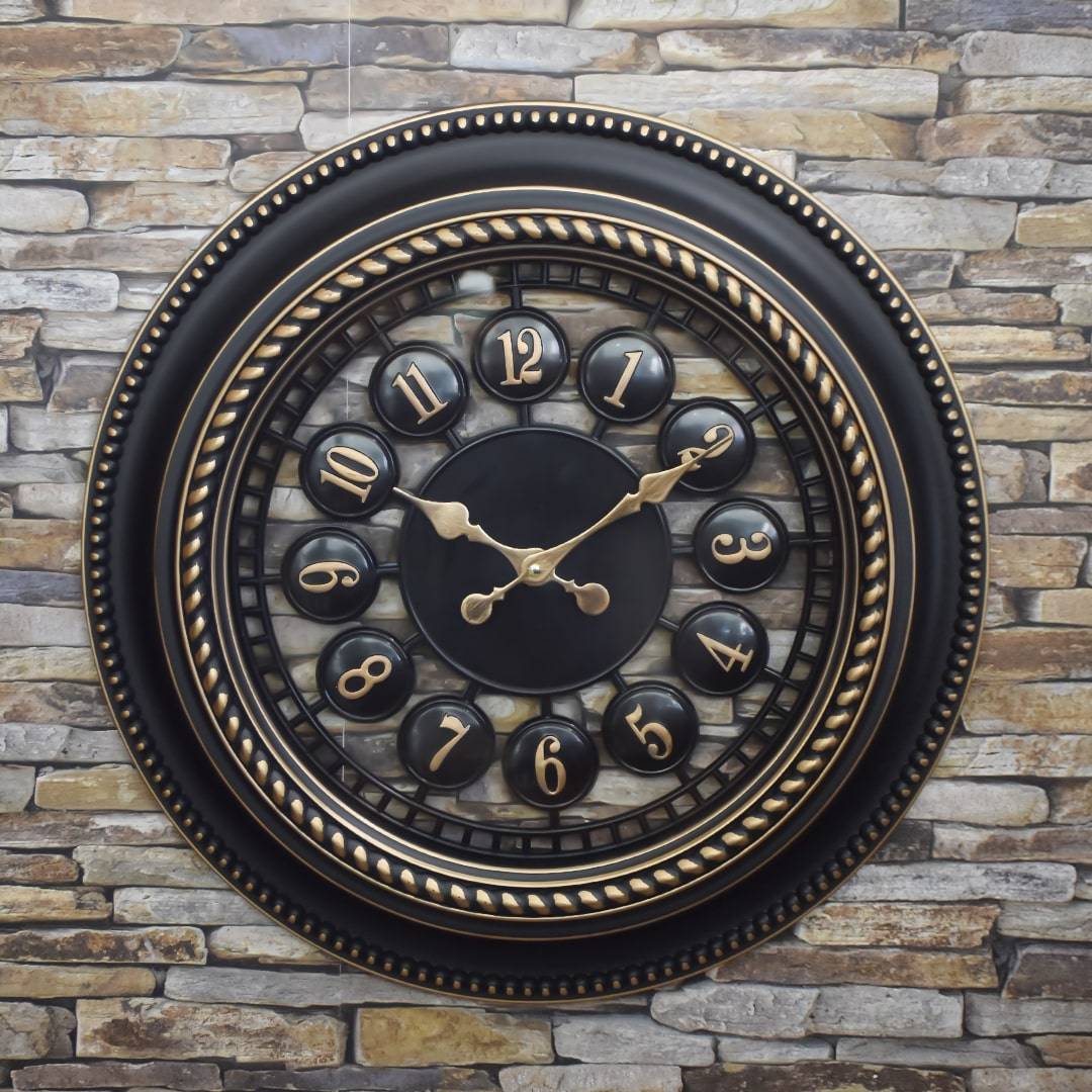 Horloge Murale En Cuivre Bruni – Style Vintage, Diamètre 24 Cm, Fabriquée En Italie, Neuve