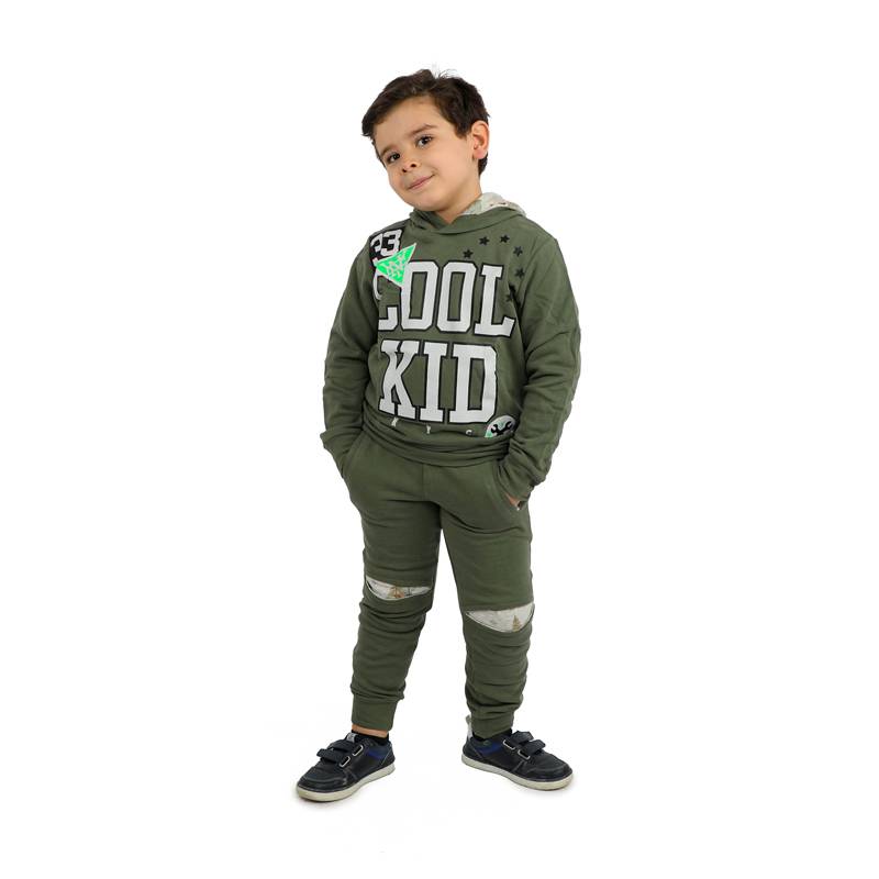 Jogging vert militaire pour enfant Motif pour 39,000 DT