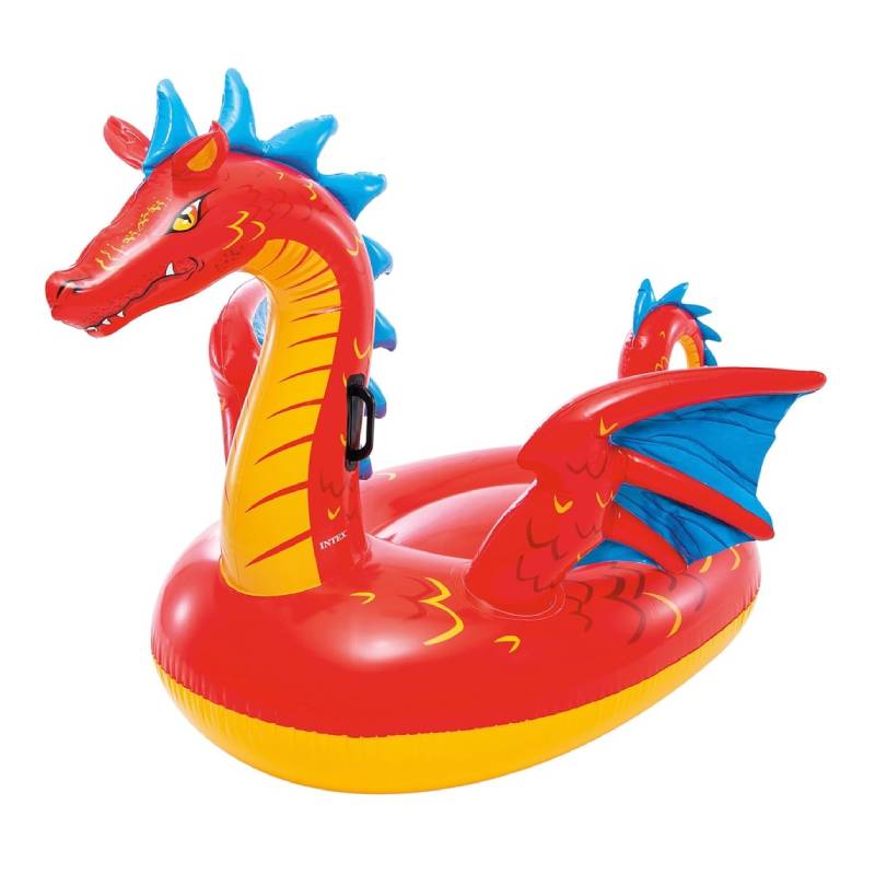 Bouée Homard Intex Géante à Chevauchement - Design Réaliste, 4 Poignées, 213 X 137 Cm, À Partir De 3 Ans