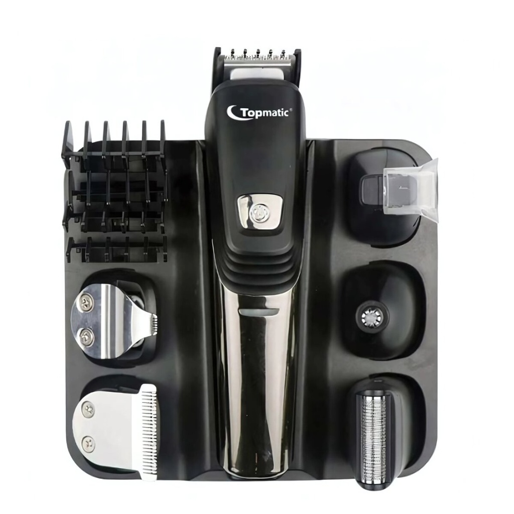 Tondeuse Barbe Et Cheveux BORUIBST - Sans Fil Rechargeable USB - 4 Têtes - Dorée - Neuf