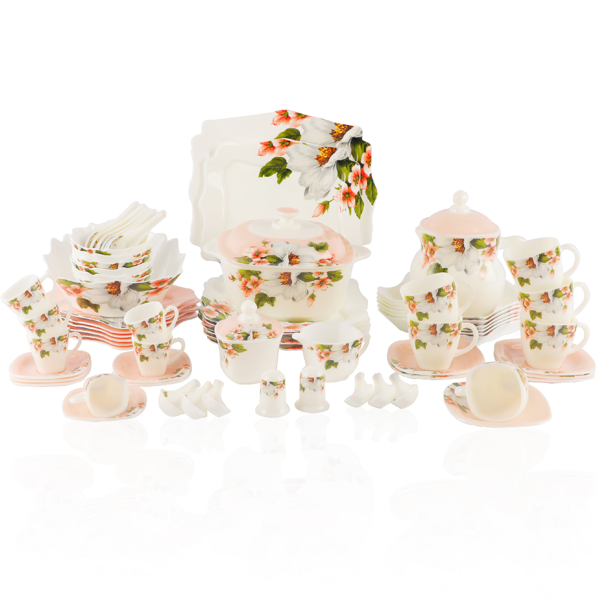 Vintage Retro Arcopal Dinner Service Service De Table. 4