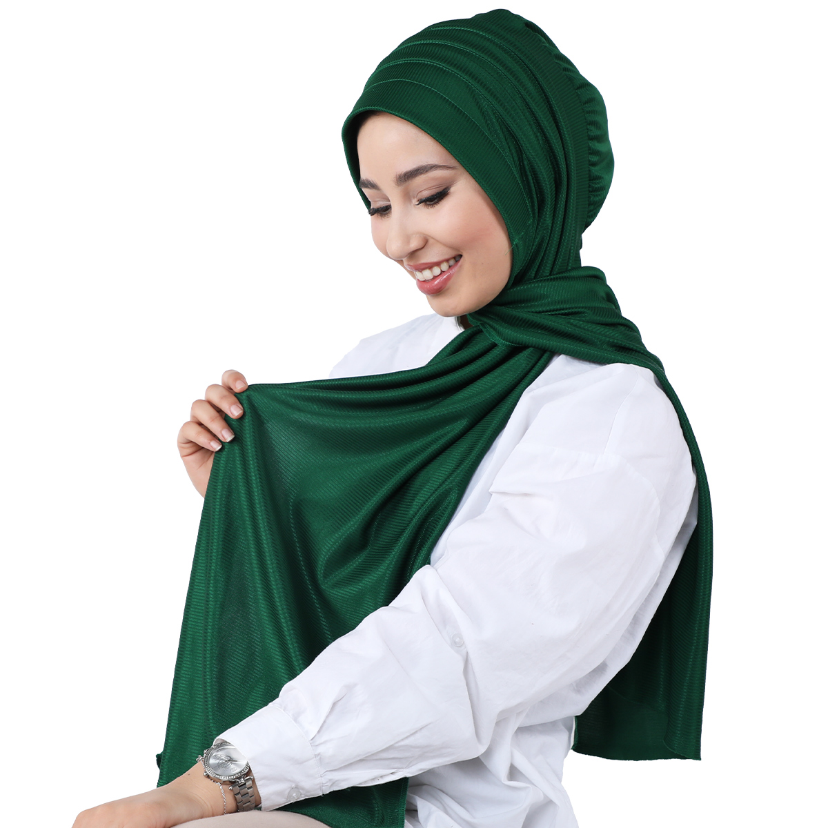 Turban hijab Vert idéal pour embellir la femme voilée
