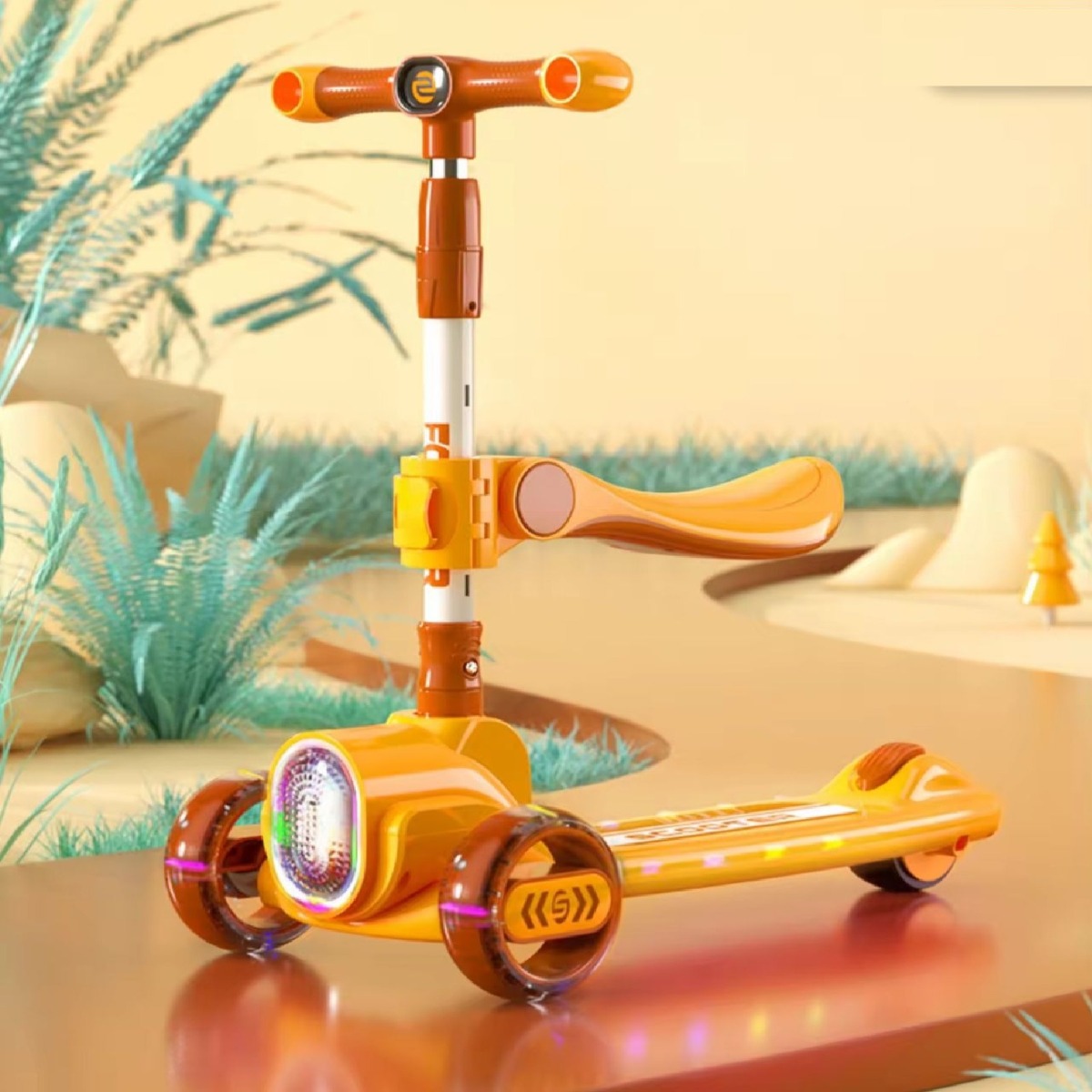 Trottinette Scooter Enfants Yoleo 3-en-1 avec Siège Amovible - Bleu Trottinette Scooter Enfants Yoleo 3-en-1 avec Siège Amovible - Bleu