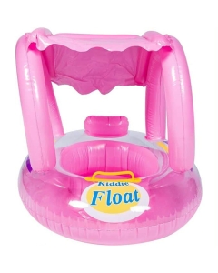  Bouée Gonflable avec Tente Anti Soleil 1 à 2 ans Rose