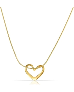  Collier avec Pendentif Cœur en Acier Inoxydable