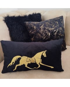 Pack 3 Coussins en Velours & Fourrure