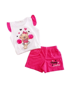 Ensemble Short Fille Cœur 510000 E23 2pcs