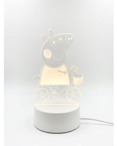 Lampe de chevet 3D effet neon peppa pig