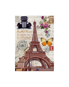 Plaque Paris Vintage 21x30 cm Vinyle Mat Sur MDF