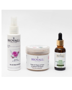 Pack: Huile de Figue de Barbarie 30ml & Gommage Exfoliant 80g & Hydrolat de Rose 100ml