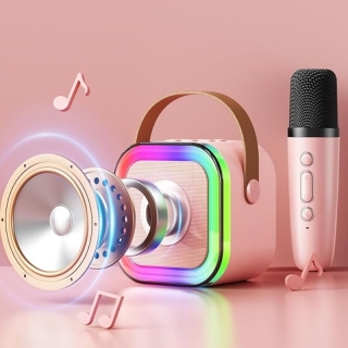 Haut-parleur portable avec un Microphone de karaoké sans fil et Bluetooth