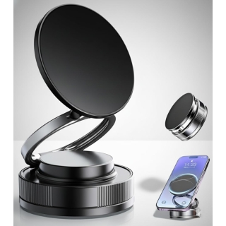 Support Téléphone Pliable Magnétique 3 Axes Rotation 360° Design Compact et Stable