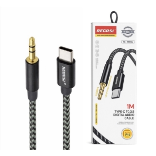 Adaptateur USB Type-C vers Jack 3,5 mm 1 mètre RECRSI RE-YP004 – Audio Numérique Haute Qualité