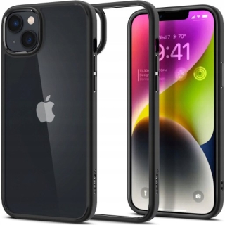 Coque Spigen pour iPhone 14 Claire Transparente Contour Noir
