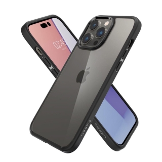 Coque Spigen pour iPhone 14 Pro Claire Transparente Avec Contour Noir