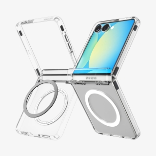 Coque Spigen Pour Samsung Galaxy Z Flip 7 MagSafe Transparent Liquid Crystal