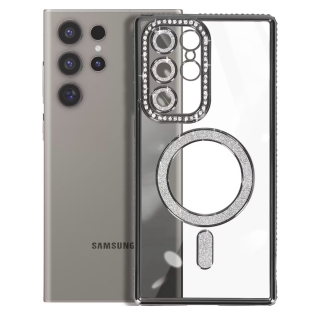 Coque pour Samsung Galaxy S24 Ultra Diamant MagSafe Noir