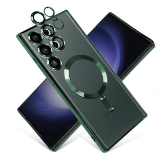 Coque pour Samsung S22 Ultra Compatible avec MagSafe Contour Vert