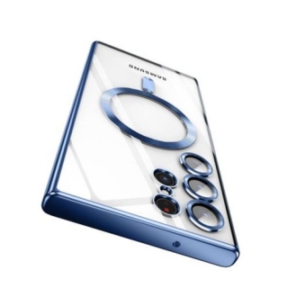 Coque pour Samsung S22 Ultra Compatible avec MagSafe Contour Bleu