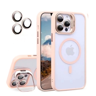 Coque Pour iPhone 11 Pro Max MagSafe Avec 3 Protections Camera & Support Rose