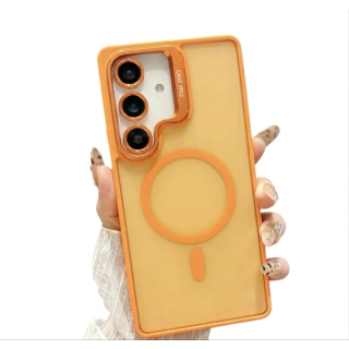Coque Pour Samsung Galaxy S25 Plus MagSafe Avec Support & 3 Protecteurs Camera