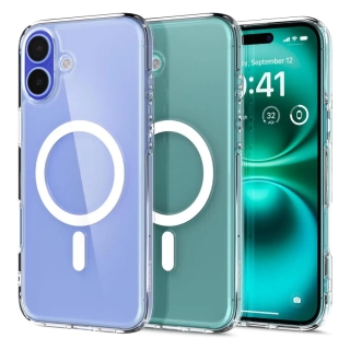 Coque Spigen Pour iPhone 16 Plus MagSafe Magnètique Ultra Hybrid Transparent
