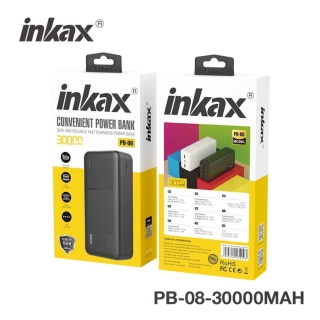 inkax Power Bank 30000 mAh Charge Rapide 2 Ports USB Noir