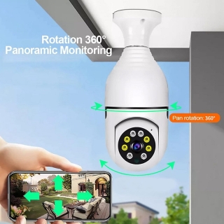 Ampoule Caméra De Surveillance 360 Degrés Panoramique 1080P FULL HD