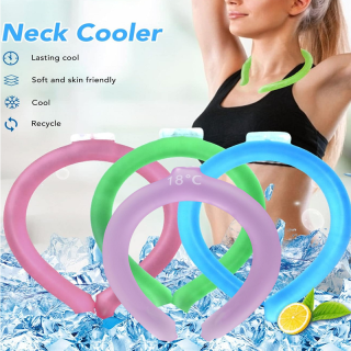 Collier de cou froid pour sports de plein air, Coussin de glace refroidisseur de cou réutilisable