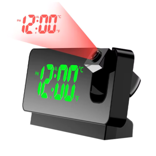 Réveil Horloge à projection numérique silencieuse USB