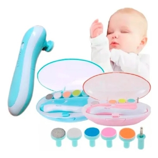 Lime à Ongles Électrique pour Bébé, Faible Bruit avec 6 Têtes de Ponçage