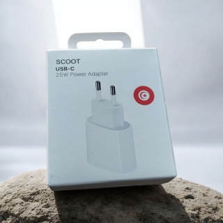 Tête Chargeur Rapide pour iPhone 25W USB-C Blanc