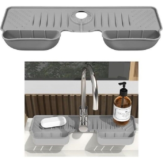 Tapis de protection anti-éclaboussures en silicone pour évier de cuisine, salle de bain, café