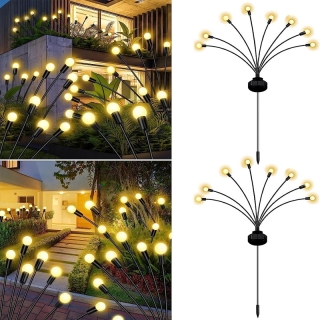 Lot De 16 Lampes De Jardin Solaires À LED Blanches Chaudes