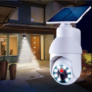 Lampe de sécurité à 360 LED avec fausse caméra, 8 LED