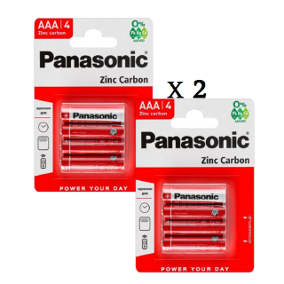 Lot 8 Piles AAA, R03, 1,5 V Panasonic