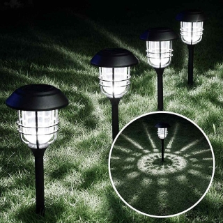 Lots de 4 Lampes Solaires Exterieures de pelouse Jardin, Marche/Arrêt Automatique Pour Décoration Chemin