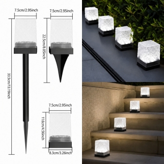 Lampe solaire de Chemin Souterrain pour L'éclairage Extérieur De Jardin De Chemin D'éclairage Souterrain 2 Pcst