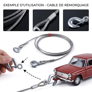 Câble De Remorquage Métallique 4 Mètres
