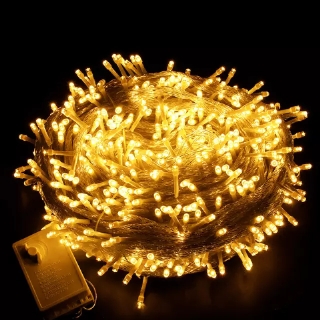 Guirlande de fête lumineuse décorative étanche fil multifonction 10 m - Jaune