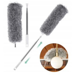 Balai à Poussière Télescopique en Microfibre Manche Extensible 240 cm