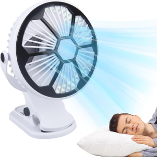 Mini Ventilateur Lampe Rechargeable à Clips