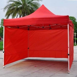 Tente Parasol 3 m x 3 m Rouge Habillage Intégral