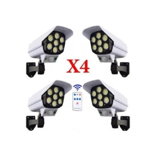 4 Projecteurs Solaires Avec Capteur De Mouvement 77 SMD LED